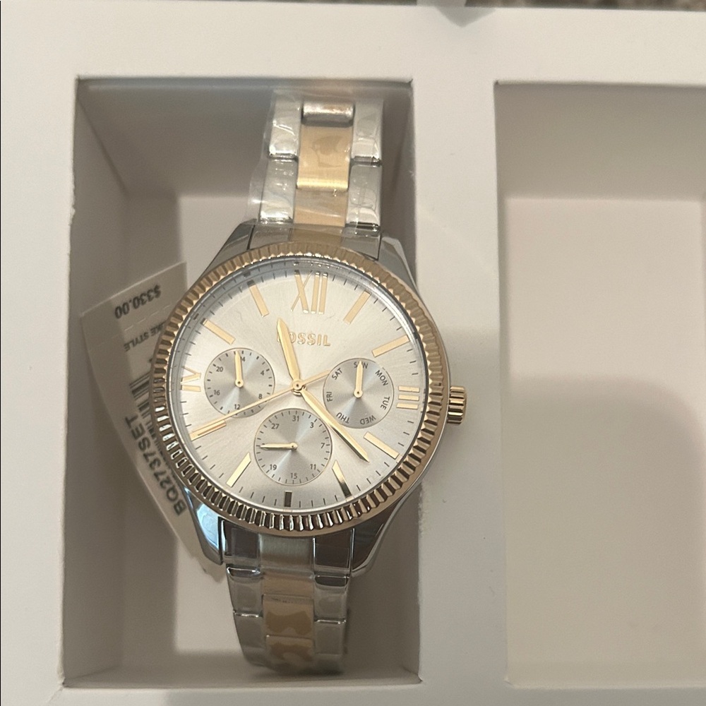 Fossil Two-Tone Silver and Gold Watch